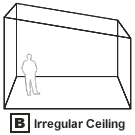 irregular ceiling